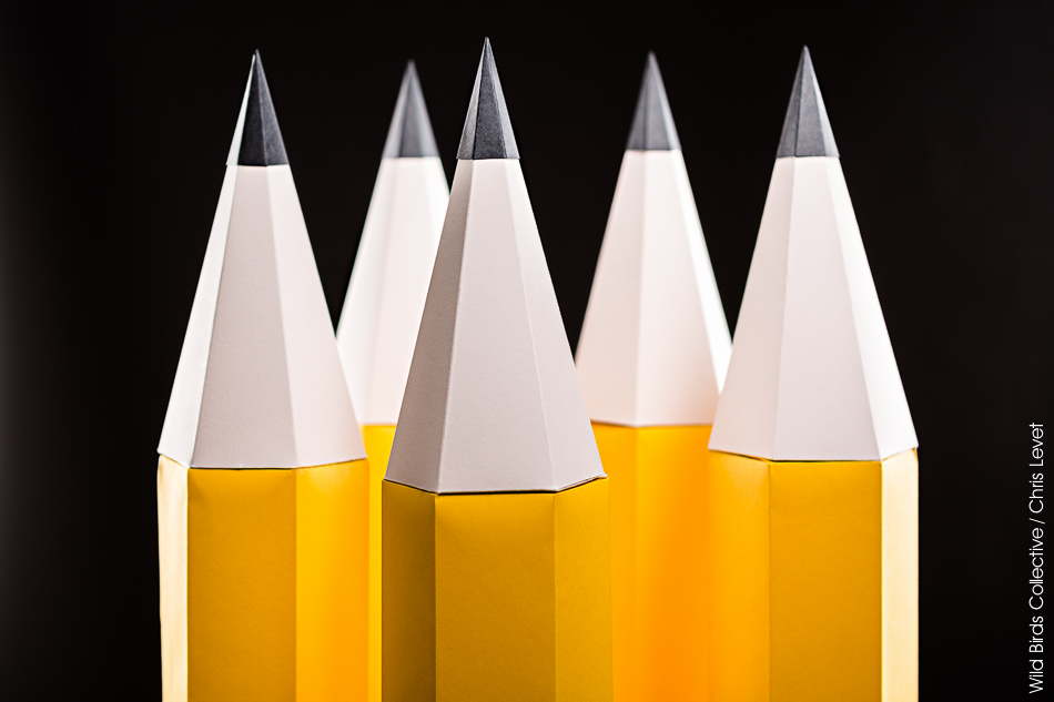 Denis Carrier - Décor crayons de papier