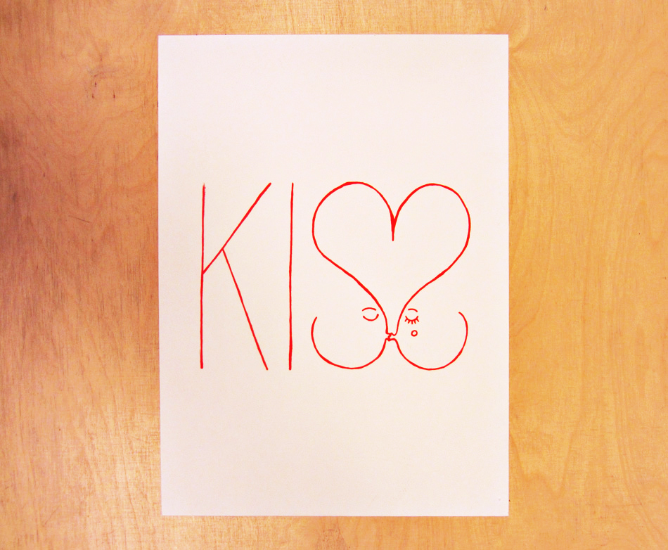 Denis Carrier serigraphie Kiss