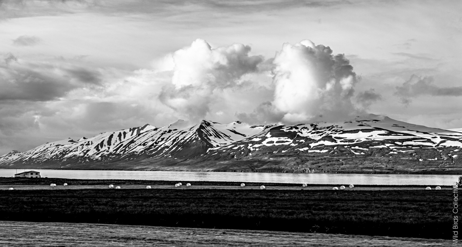Montagne enneigée Akureyri Islande