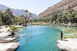Piscine naturelle du wadi Bani Khalid