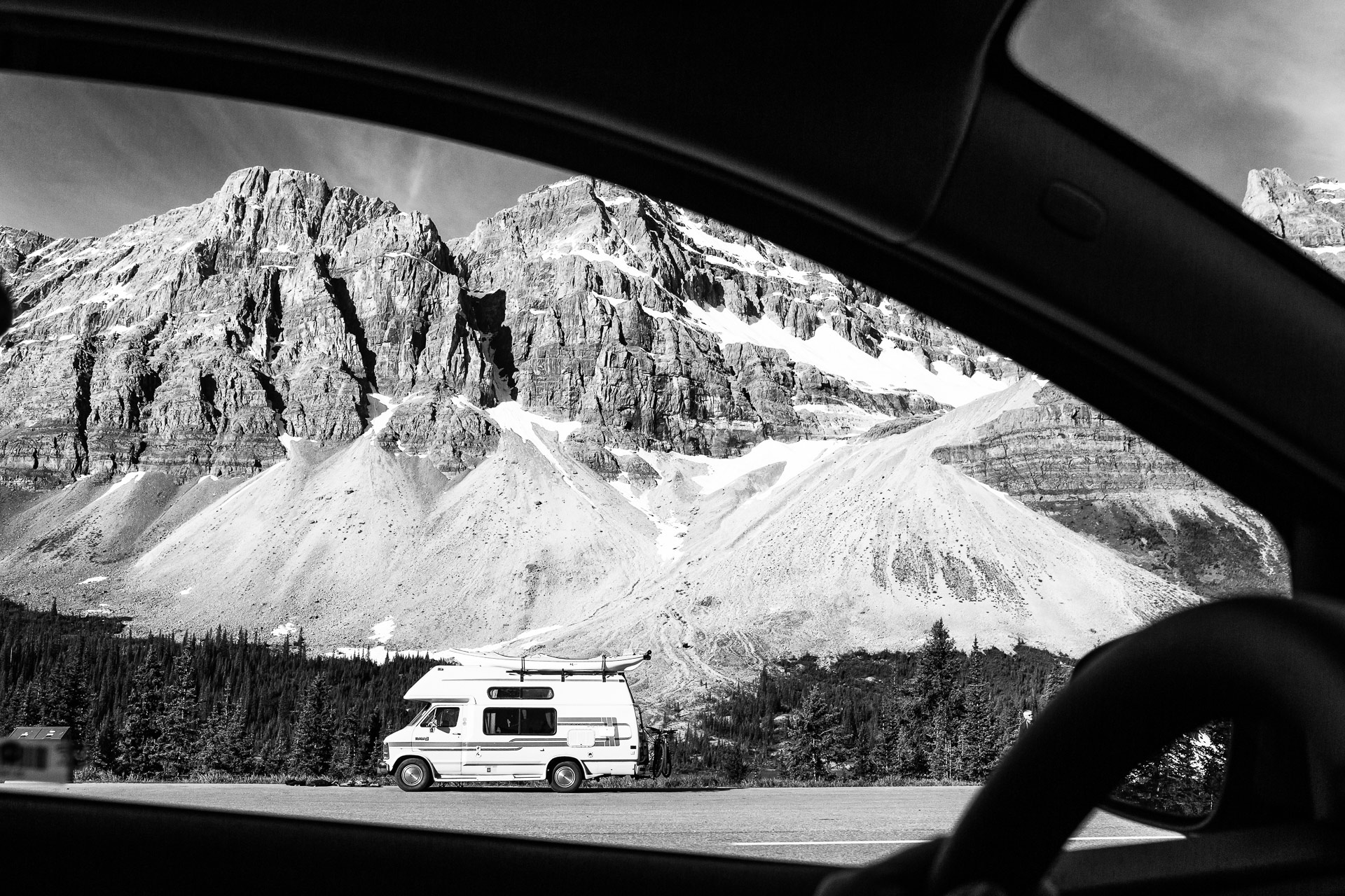 Camping car Icefields Parkway Canada
