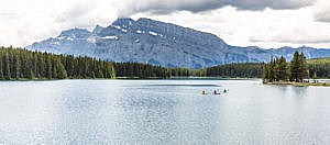 Canöe Two Jack Lake Banff Canada